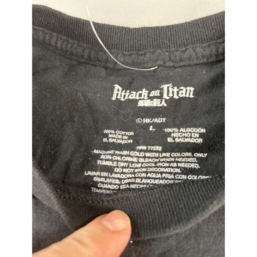 Attack On Titan Levi Ackerman T-Shirt‎ Mens Large Black Anime